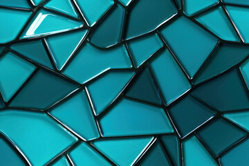 Fototapeta na wymiar Seamless mosaic texture of glass blue glass pieces