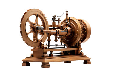Open-End Spinning Machine isolated on transparent background.