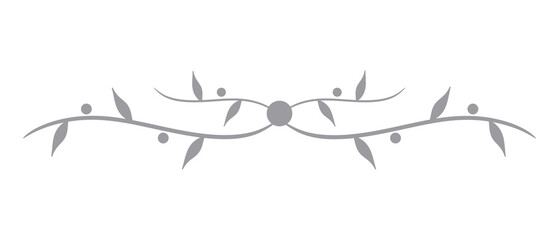 Classic Silver Text Divider Isolated on White