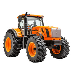 Obraz premium Orange tractor isolated on white. Generative ai