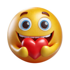 3d smiley with heart.