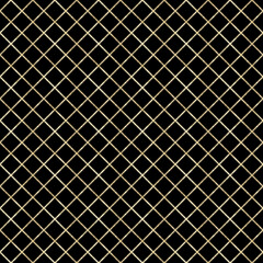 Gold glamour grid seamless pattern.