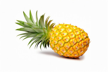 Fully Ripened Pineapple Complete With Leaf
