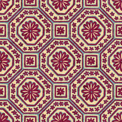 Seamless vintage pattern. Grunge vintage texture. Vector illustration.
