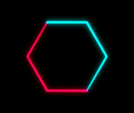 live streaming neon camera effect frame with transparent background