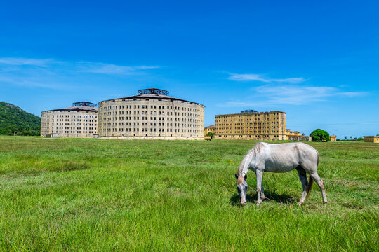 Presidio Modelo, model prison with panopticon design, Isla de la Juventud (Isle of Youth), Cuba, West Indies
