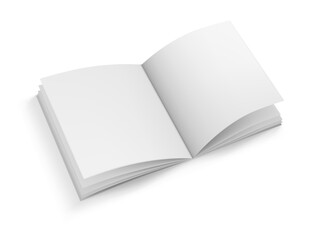 3D Blank Square Brochure Or Catalog On White