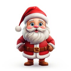 3D Cute Santa Claus Character for Holiday Cheer