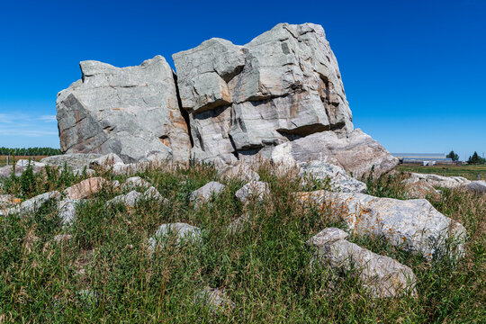 Big Rock, the largest glacial erratic, Okotoks, Alberta, Canada