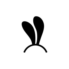 rabbit ears. Easter silhouette.
