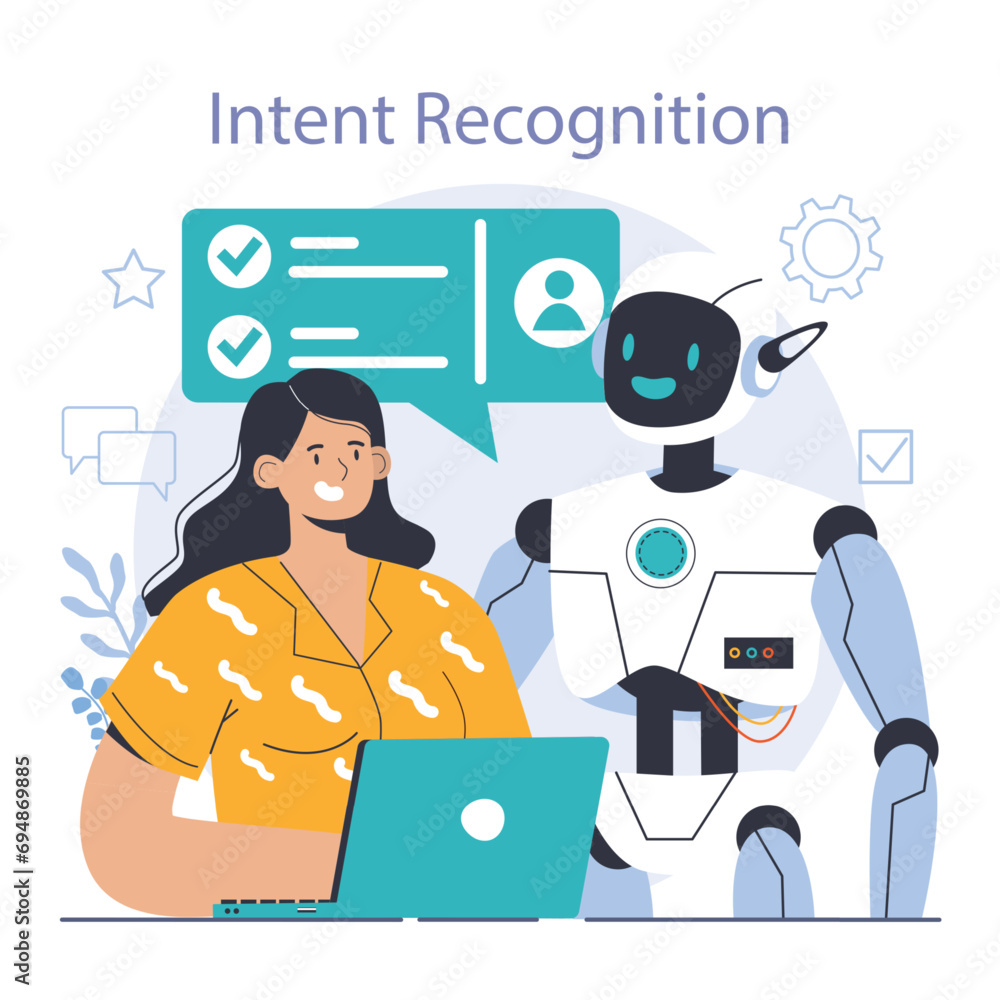 Poster chat bot. ai-powered customer service. online consultation with artificial neural network. artificia