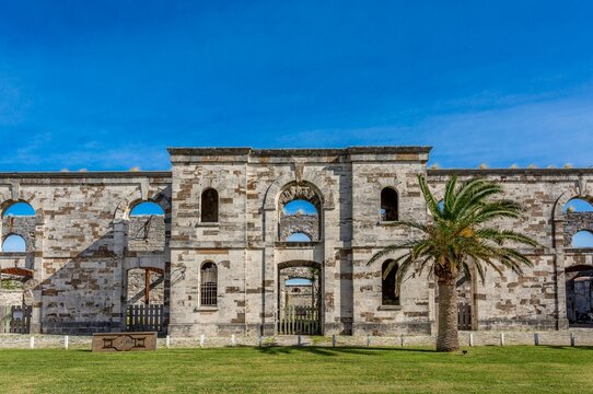 The Victualling Warehouse at the disused Royal Naval Dockyard, Bermuda, Atlantic