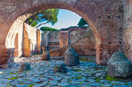 House of the Millstones, Ostia Antica archaeological site, Ostia, Rome province, Latium 