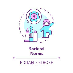 2D editable multicolor icon, simple isolated vector, thin line illustration representing pink tax.