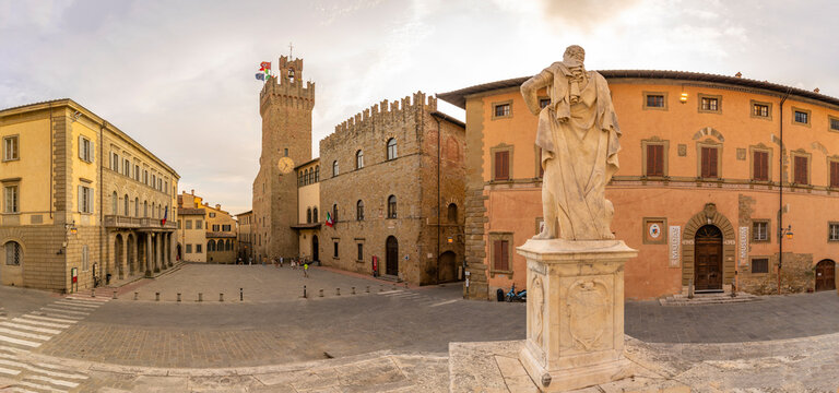 View of Palazzo dei Priori from Arezzo Cathedral, Arezzo, Province of Arezzo, Tuscany