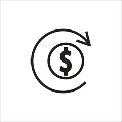 money vector icon line template