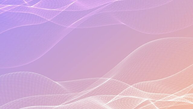 Peachy purple abstract background with moving grid. Animation of abstract bright background with free space in the middle. It can be use vertically and horizontally.