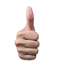 Thumb up isolated.
