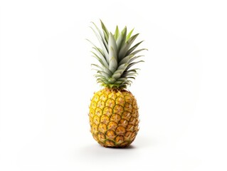 Fototapeta premium Pineapple isolated on a white background. Tropical fruit.