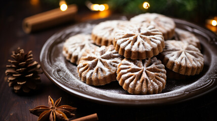 Obraz na płótnie Canvas Christmas traditional cookies