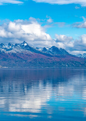 Andes mountains and beagle channel, tierra del fuego, argentina - 694885616