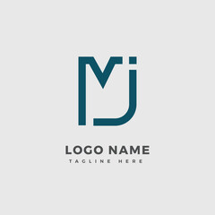 Letter MJ logo for your initial name, brand name. Creative design.