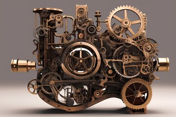 Mechanical Steampunk Machine,Steam engine 