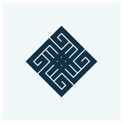 Kamon Symbols of Japan. Japanesse clan kamon crest symbol. japanese ancient family stamp symbol. A symbol used to decorate and identify people in family. Inazuma Kuzushi