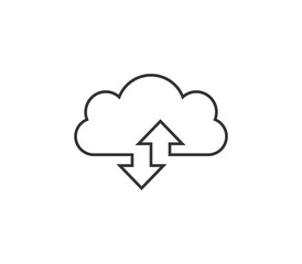 Cloud data icon. Vector illustration. - 694889863