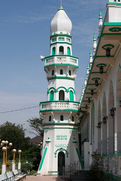 The minaret, Jamiul Azhar Mosque, Chau Doc, Vietnam, Indochina