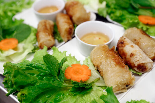 Asian cuisine, authentic Vietnamese Spring Rolls (Nem Ran Hay Cha Gio), Haute-Savoie