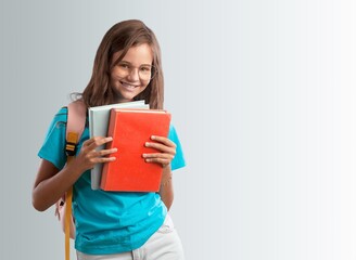 School child student hold books
