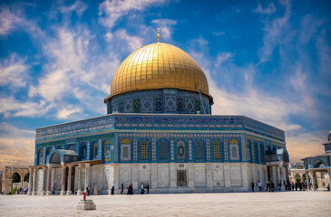 Dome of the Rock Mosque on the Temple Mount in Jerusalem, Israel