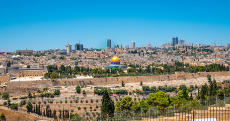 Incredible panoramic wide view inside the old city of Jerusalem High Definition 2023