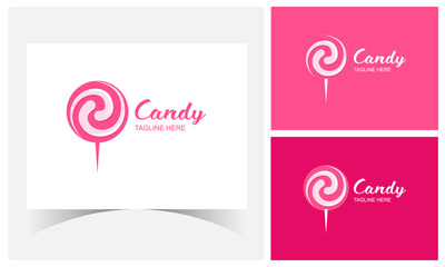 Candy Logo Design Template. Lollipop Candy Logo Design Template- logo design template for sweets, candy shop, boutique.