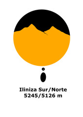 Illustration of the Iliniza volcano located in Ecuador © ecuadorplanet 