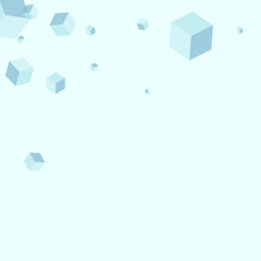 Fototapeta na wymiar Sky Blue Block Background Blue Vector. Geometric Web Texture. Blue-gray Polygon Technology Card. Shape Design. Monochrome Geometry Cube.
