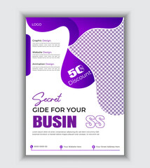 Corporate Business Conference poster and flyer design layout template in A4 size. Professional business poster design for agency workshop and online learning.