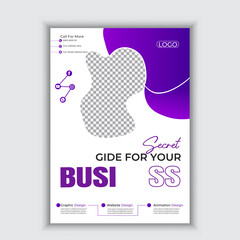 Corporate Business Conference poster and flyer design layout template in A4 size. Professional business poster design for agency workshop and online learning.