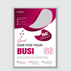 Corporate Business Conference poster and flyer design layout template in A4 size. Professional business poster design for agency workshop and online learning.