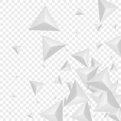 Grizzly Shard Background Transparent Vector. Crystal Effect Tile. Gray Construction Card. Triangle Graphic. Hoar Triangular Backdrop.