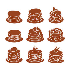 pancake illustration vector	