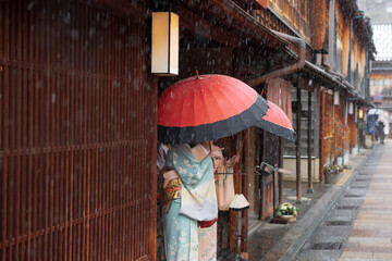 Kanazawa, Japan at the Higashi Chaya district