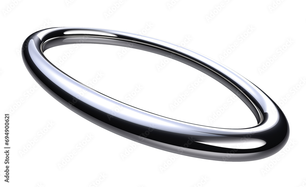 Poster y2k chrome circle shape isolated. futuristic metallic round element
