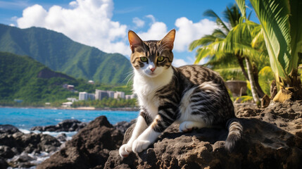 Beautiful, cute cat from Dominica