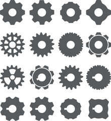 gear icon on white background