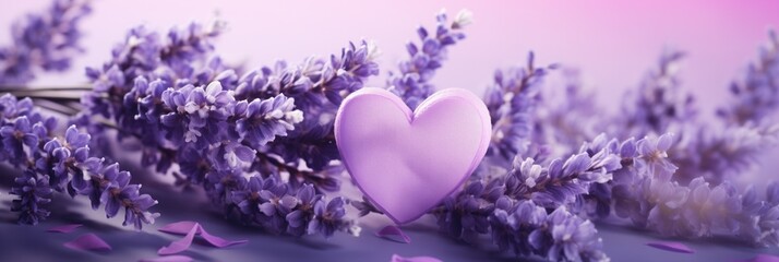 Lavender Hued Valentines Day Themed Background