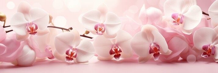 Soft hued Delicate Orchid St Valentines Day Concept Background
