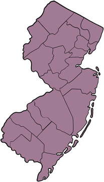 recommend clip art: doodle freehand drawing of new jersey state map.