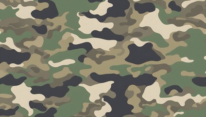 Fototapeta premium Military camouflage seamless pattern. Army camo texture for seamless wallpaper.